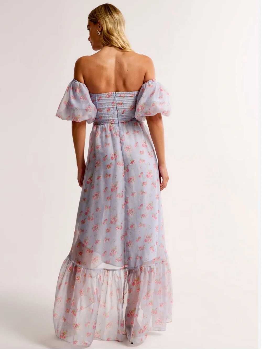 ABERCROMBIE & FITCH Lavender Pink Hi Lo Floral OTS Dress XXS Petite NWT KP $160